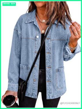 Oversized Jean Jacket Boyfriend Denim Shacket